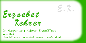 erzsebet kehrer business card